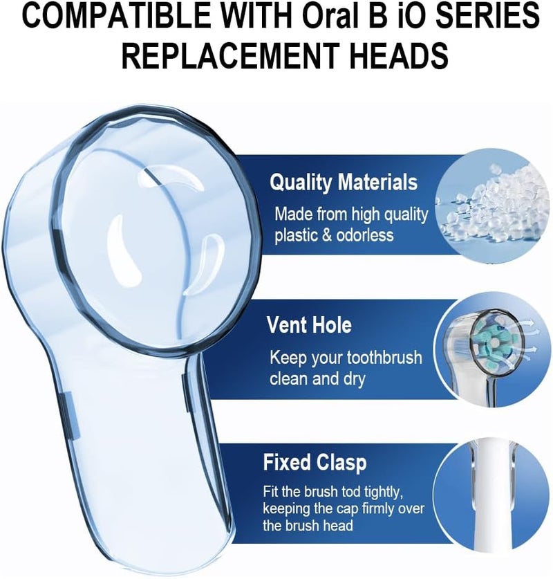 DeBizz Toothbrush Covers Caps for iO Brush Heads, iO Toothbrush Heads Covers for Ultimate Clean, Gentle Care & Ultimate White, iO Series Electric Toothbrush Covers for Travel & Home - by - Image 2